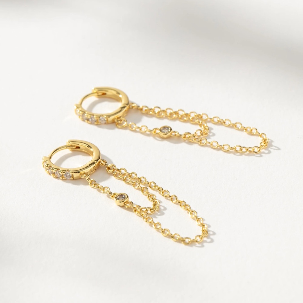 Uncommon James Be Extra Chain Huggie Earrings